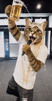 Cat pictures｜乾杯にゃん！メルでーす！